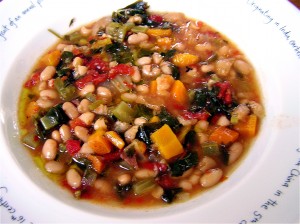 Italian Bean Stew with Spring Greens